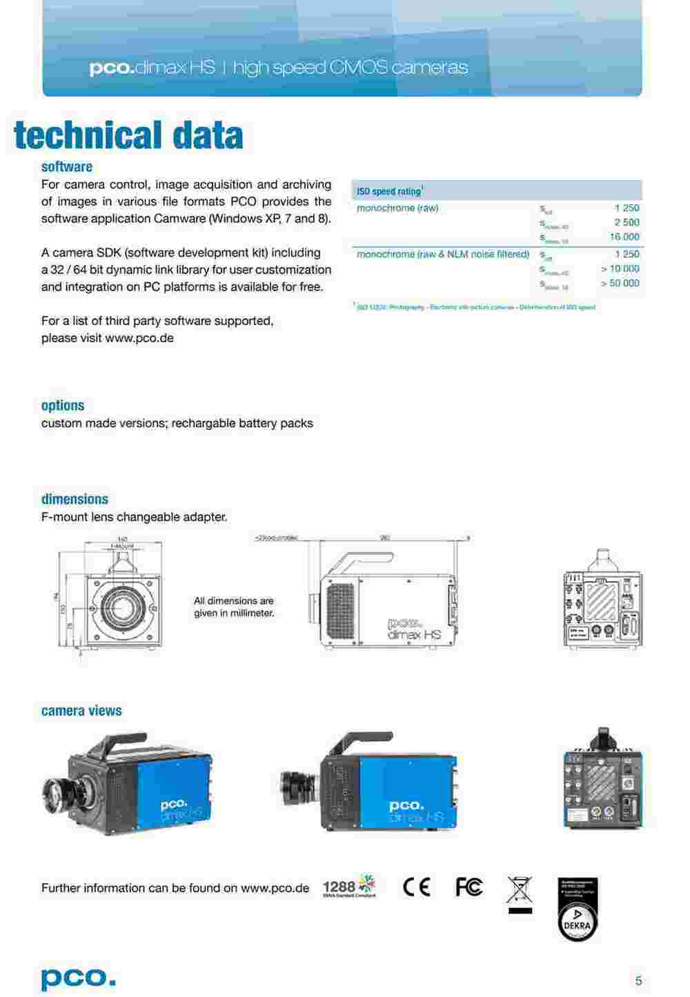 pco.dimax HS | high speed CMOS cameras