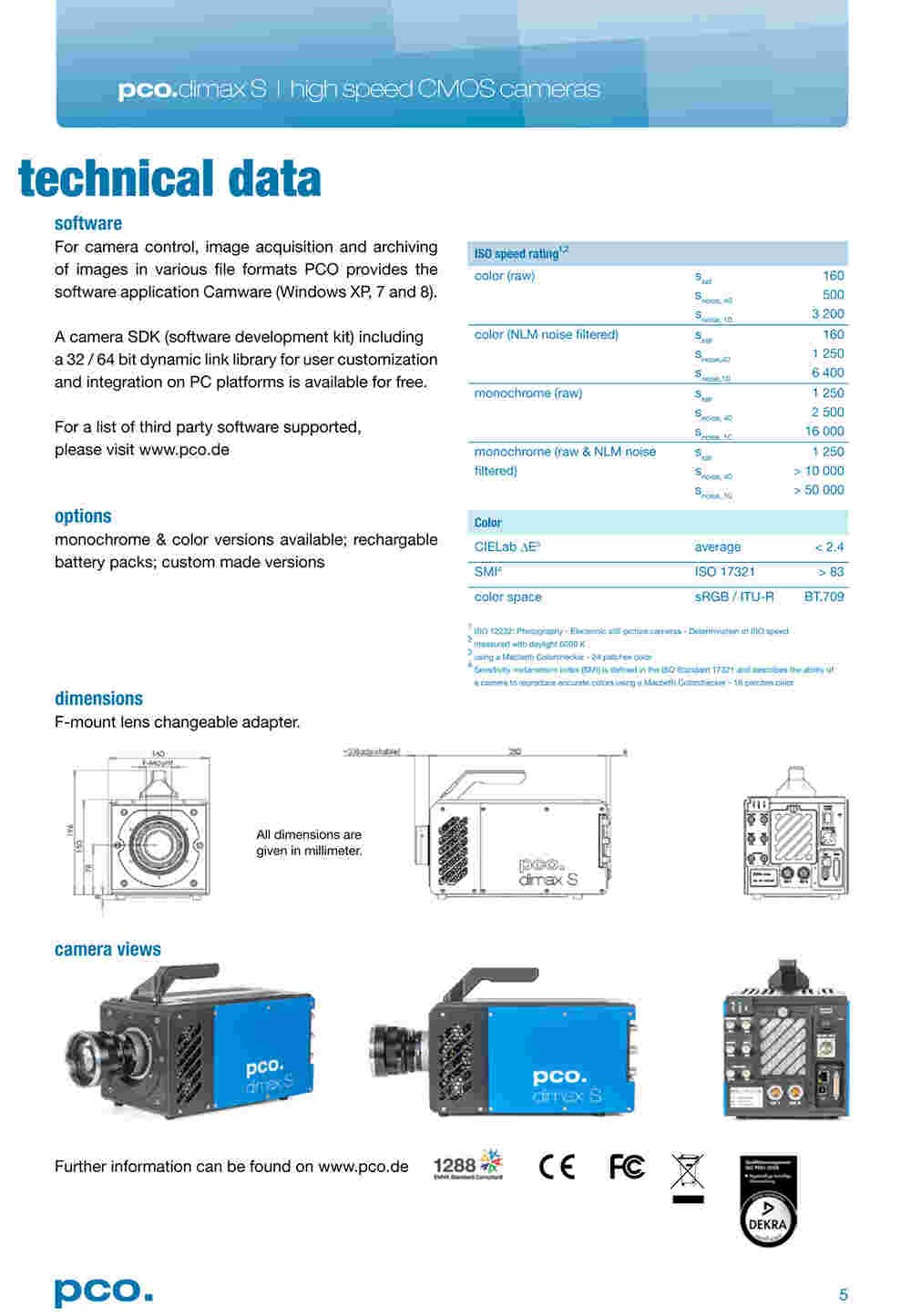 pco.dimax S | high speed CMOS cameras